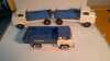 3 X BLUE AND WHITE TRIANG TRUCKS