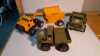 2 X MECCANO ARMY TRUCKS PLUS 1 X MECCANO YELLOW DUMPER TRUCK - 3