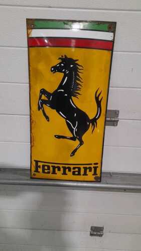 FERRARI ENAMEL SIGN