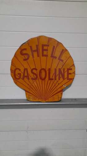 SHELL GASOLINE ENAMEL SIGN