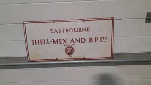 EASTBOURNE SHELL-MEX & B.P.Ltd ENAMEL SIGN