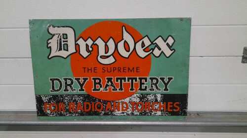 DRYDEX BATTERY TIN SIGN