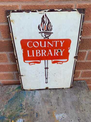 ENAMEL COUNTY LIBRARY SIGN