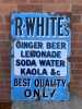 R WHITE GINGER BEER ENAMEL SIGN