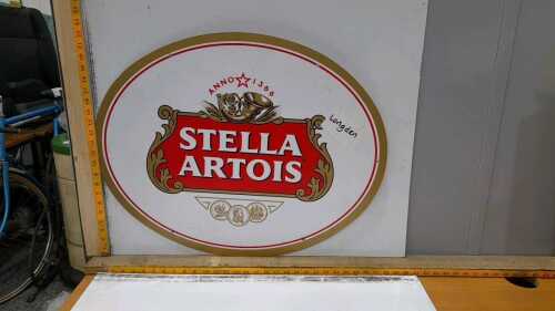 STELLA ARTOIS OVAL SIGN DOUBLE SIDED