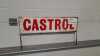 CASTROL SIGN WHITE AND RED DOUBLE SIDED