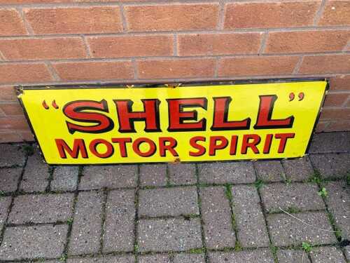 SHELL MOTOR SPIRIT ENAMEL SIGN