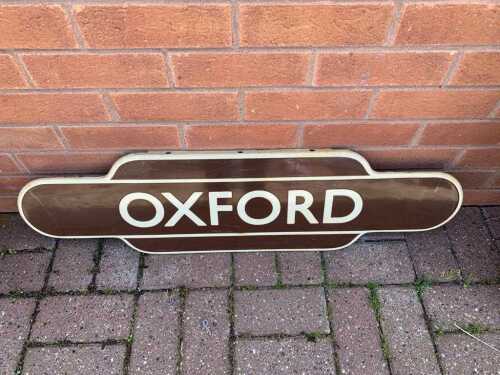 OXFORD RAILWAY ENAMEL SIGN