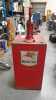 LARGE RED MOBIL OIL TANK & PUMP