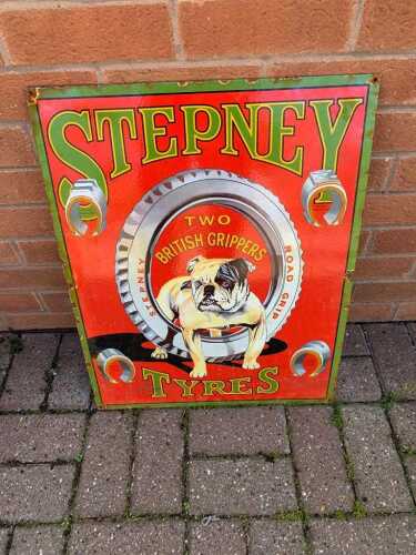 STEPNEY TYRES ENAMEL SIGN