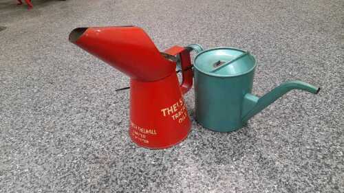 THELSON MOTOR OILS QUART OIL JUG & BRAIMER OIL CAN