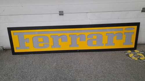 LARGE FERRARI PERSPEX SIGN 82" X 19"