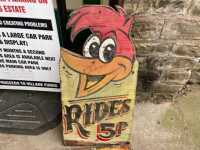 WOODY WOODPECKER RIDES SIGN