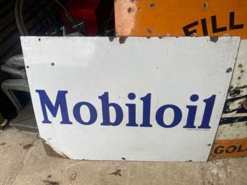 RARE ORIGINAL MOBILOIL ENAMEL SIGN