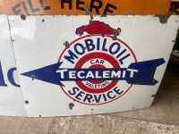 RARE ORIGINAL MOBILOIL TECALEMIT SIGN