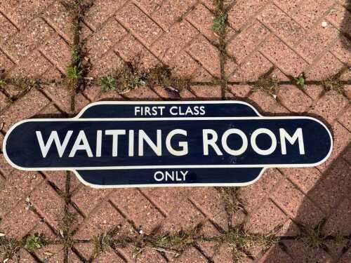 WAITING ROOM RAILWAY SIGN