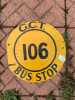 DOUBLE SIDED ROUND BUS STOP SIGN - 2