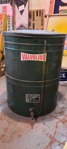 LARGE GREEN OIL DRUM