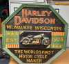 WOODEN 3D HARLEY DAVIDSON SIGN