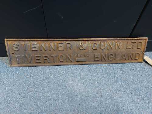 STENNER & GUNN LTD TIVERTON SIGN