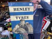 HENLEYS TYRES TIN SIGN