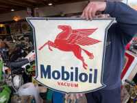 MOBIL OIL DOUBLE SIDED SIGN