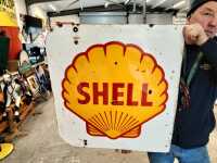 SHELL ENAMEL SIGN